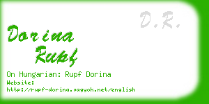 dorina rupf business card
